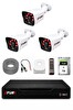 Fury 3 Kameralı Güvenlik Kamera Seti 2 MP 1080P Full HD 6 Atom LED Gece Görüşlü 1 TB HDD 5525