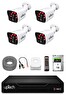 Uptech 4 Kameralı Güvenlik Kamera Seti 2MP 1080P Full HD 6 Atom LED Gece Görüşlü 1 TB HDD 5525