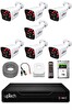 Uptech 7 Kameralı Güvenlik Kamera Seti 2MP 1080P Full HD 6 Atom LED Gece Görüşlü 1 TB HDD 5525