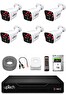 Uptech 6 Kameralı Güvenlik Kamera Seti 2MP 1080P Full HD 6 Atom LED Gece Görüşlü 1 TB HDD 5525