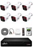 Uptech 6 Kameralı Güvenlik Kamera Seti 2MP 1080P Full HD 6 Atom LED Gece Görüşlü 250GB HDD 5525