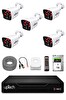 Uptech 5 Kameralı Güvenlik Kamera Seti 2MP 1080P Full HD 6 Atom LED Gece Görüşlü 1 TB HDD 5525