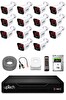 Uptech 14 Kameralı Güvenlik Kamera Seti 2MP 1080P Full HD 6 Atom LED Gece Görüşlü 1 TB HDD 5525