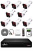Uptech 8 Kameralı Güvenlik Kamera Seti 2MP 1080P Full HD 6 Atom LED Gece Görüşlü 320GB HDD 5525