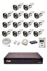 Fury IP 14 Kameralı 1080P Sesli 6 Warm LED Renkli Gece Görüşlü Güvenlik Kamera Sistemi 500GB 1606