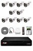 Fury 10 Kameralı 1080P Sesli 6 Warm LED Renkli Gece Görüşlü Güvenlik Kamera Sistemi 500GB 1606