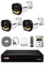 Fury 3 Kameralı Güvenlik Kamera Seti 4 Warm LED Gece Renkli Görüş 500 GB HDD
