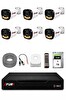 Fury 6 Kameralı Güvenlik Kamera Seti 4 Warm LED Gece Renkli Görüş 1 TB HDD