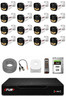 Fury 16 Kameralı Güvenlik Kamera Seti 4 Warm LED Gece Renkli Görüş 250 GB HDD