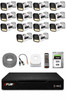 Fury 14 Kameralı Güvenlik Kamera Seti Sesli 4 Warm LED Gece Renkli Görüş 320 GB HDD 5500s
