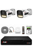 Fury 2 Kameralı Güvenlik Kamera Seti Sesli 4 Warm LED Gece Renkli Görüş 500GB HDD 5500s