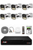 Fury 6 Kameralı Güvenlik Kamera Seti Sesli 4 Warm LED Gece Renkli Görüş 500 GB HDD 5500s