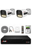 Fury 2 Kameralı Güvenlik Kamera Seti 4 Warm LED Gece Renkli Görüş 500GB HDD 5500
