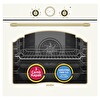 Simfer 8218 Retro 9 Fonksiyonlu Power Turbo Analog Saat Bej Cam Ankastre Fırın