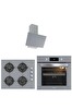 Silverline Gri Cam Ankastre Set (3481 - CS5349S01 - BO65E4S01)