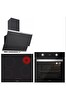 Silverline Siyah Cam Ankastre Set (BO6504B01 - VC5446B01 - 3420 Classy)