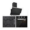 Silverline 60 CM Siyah Cam Ankastre Set ( BO6503B01 - CS5335B01 - 3420 Classy )