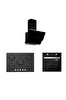 Silverline Siyah Cam Ankastre Set ( CS5365b01 - BO6504b01 - 3490 Oslo 60 )