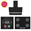 Simfer 11 Fonksiyon Steam Master Siyah 3'lü Ankastre Set ( 8244 - 3653 - 8738 )