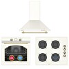 Simfer 9 Fonksiyon Retro Bej 3'lü Ankastre Set ( 8218 - 3325 - SD-8716 )