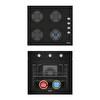 Simfer 4 Fonksiyon Trend Mekanik Siyah Power Turbo 2'li Ankastre Set (8228 - 3046)