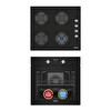 Simfer 4 Fonksiyon Trend Dijital Siyah Power Turbo 2'li Ankastre Set (8230 - 3046)
