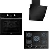 Teka Siyah Ankastre Set (HLB 8400 BK HydroClean PRO - GBC 75030 BK - TVT 60.1 BK)