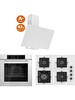 Ferre Flowart Serisi Beyaz Ankastre Set (QBL62CB - SC406 - D078)