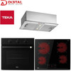 Teka Siyah Ankastre Set (HBB 54500 BK - TBC 64010 - GFH 55 )