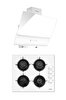Luxell Beyaz Cam Ankastre Set (LX-40 TAHDF Ocak + DA6-835 Davlumbaz)