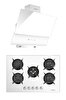 Luxell Beyaz Cam Ankastre Set (LX-50 OAHDF Ocak + DA6-835 Davlumbaz)
