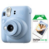 Fujifilm Instax Mini 12 Mavi Fotoğraf Makinesi Ve 10'lu Mini Film