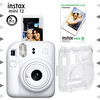 Fujifilm Instax Mini 12 Beyaz Fotoğraf Makinesi - 10'lu Film Ve Şeffaf Kılıf Seti