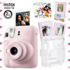 Instax Mini 12 Pembe Fotoğraf Makinesi 30'lu Film Albüm Mandal Çerçeve ve Kılıf Mega Set 2