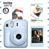 Fujifilm Instax Mini 12 Mavi Fotoğraf Makinesi - Çerçeve Ve 10'lu Mini Film Seti