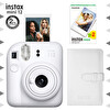 Fujifilm Instax Mini 12 Beyaz Fotoğraf Makinesi 20'li Film ve Laporta Albüm Seti-FOTSI198-S3-20-LA