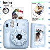 Fujifilm Instax Mini 12 Mavi Fotoğraf Makinesi - 10'lu Film Ve Mini Albüm Seti
