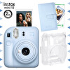 Fujifilm Instax Mini 12 Mavi Fotoğraf Makinesi 10'lu Film Laporta Albüm Ve Şeffaf Kılıf Seti