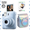 Fujifilm Instax Mini 12 Mavi  Fotoğraf Makinesi 10'lu Film ve Parlak Kılıf Seti