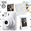 Fujifilm Instax Mini 12 Beyaz Fotoğraf Makinesi-20'li Film-Çerçeve ve Kare Albüm Seti