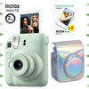 Fujifilm Instax Mini 12 Yeşil Şipşak Fotoğraf Makinesi-20'li Film ve Parlak Kılıf Seti