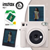 Fujifilm Instax SQ1 Beyaz Fotoğraf Makinesi 20li Kare Film ve Pleksi Çerçeve