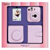 Fujifilm Instax Mini 13 Pembe Fotoğraf Makinesi 10'lu Film Kare Albüm ve Deri Kılıf Bundle Box