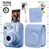 Fujifilm Instax Mini 13 Buz Mavisi Fotoğraf Makinesi Deri Çanta Albüm Kıskaç ve 20'li Film Hediye Seti
