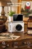 Torima CMR51 Mini Dijital Retro Kamera 48MP 8X Zoom Flip Ekranlı Selfie Video Vlog Kamerası Beyaz
