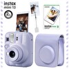 Fujifilm Instax Mini 13 Büyüleyici Mor Fotoğraf Makinesi Deri Çanta Kıskaç ve 10'lu Film Hediye Seti