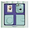 Fujifilm Instax Mini 13 Yeşil Fotoğraf Makinesi 10'lu Film Kare Albüm ve Deri Kılıf