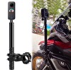 Fimtech Tüm Aksiyon Kameralara Uyumlu Invisible Selfie Çubuğu (Görünmez) ve Motosiklet Bağlantı Aparatı