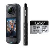Insta360 X5 8K 360 Aksiyon Kamerası - Standart Selfie Çubuğu - 64GB Hafıza Kartlı Set