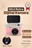 Mini Dijital Kamera 2K Flip Ekranlı Selfie Video Vlog Kamerası CMR49 Pembe